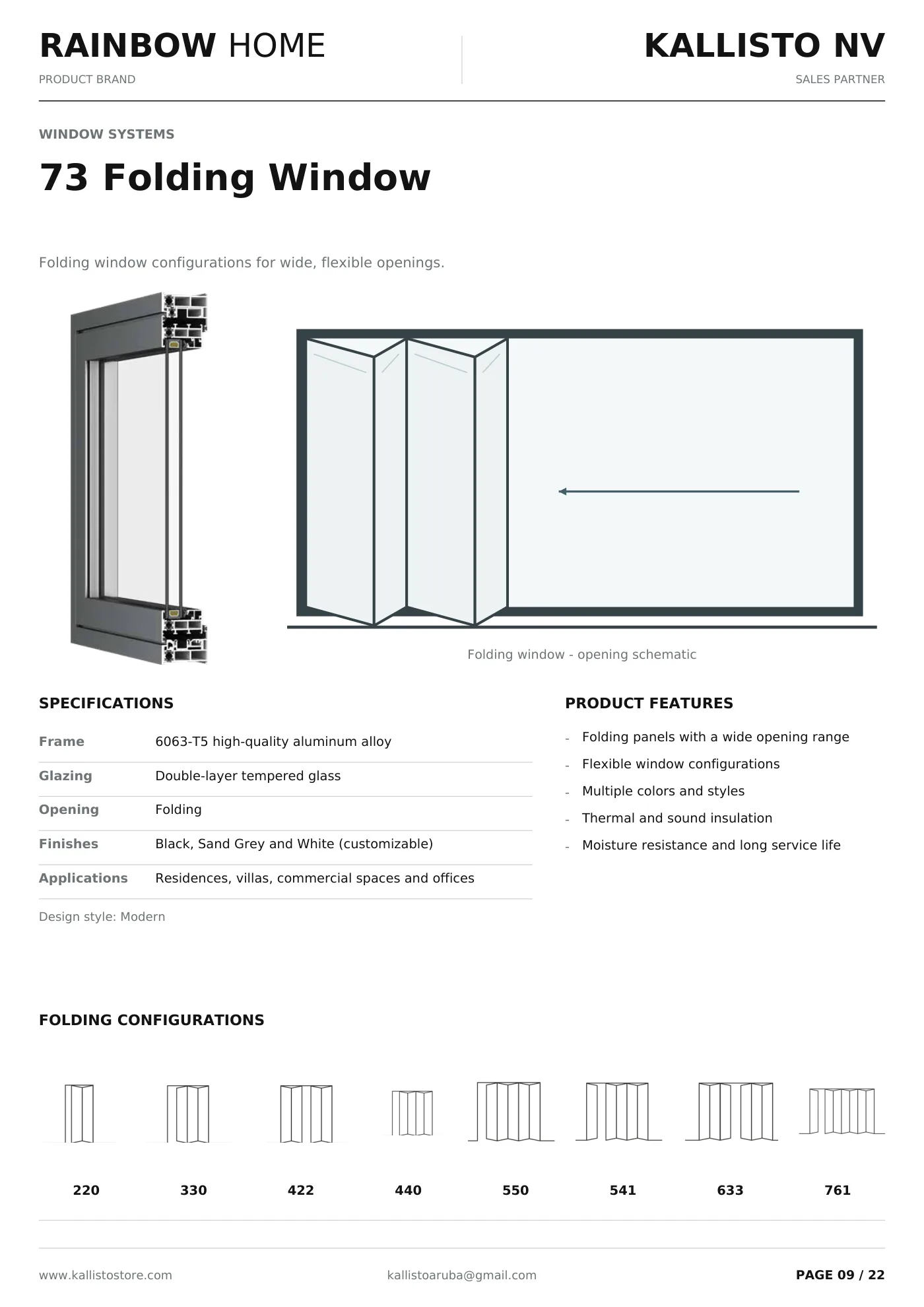 Aluminum Windows & Doors brochure, page 9 of 22