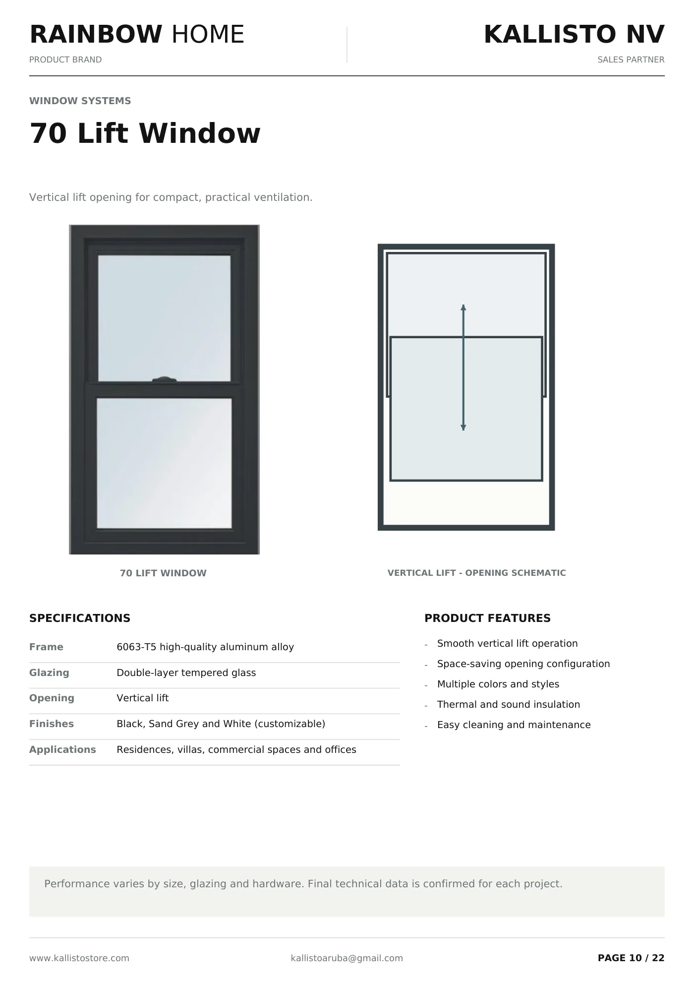 Aluminum Windows & Doors brochure, page 10 of 22