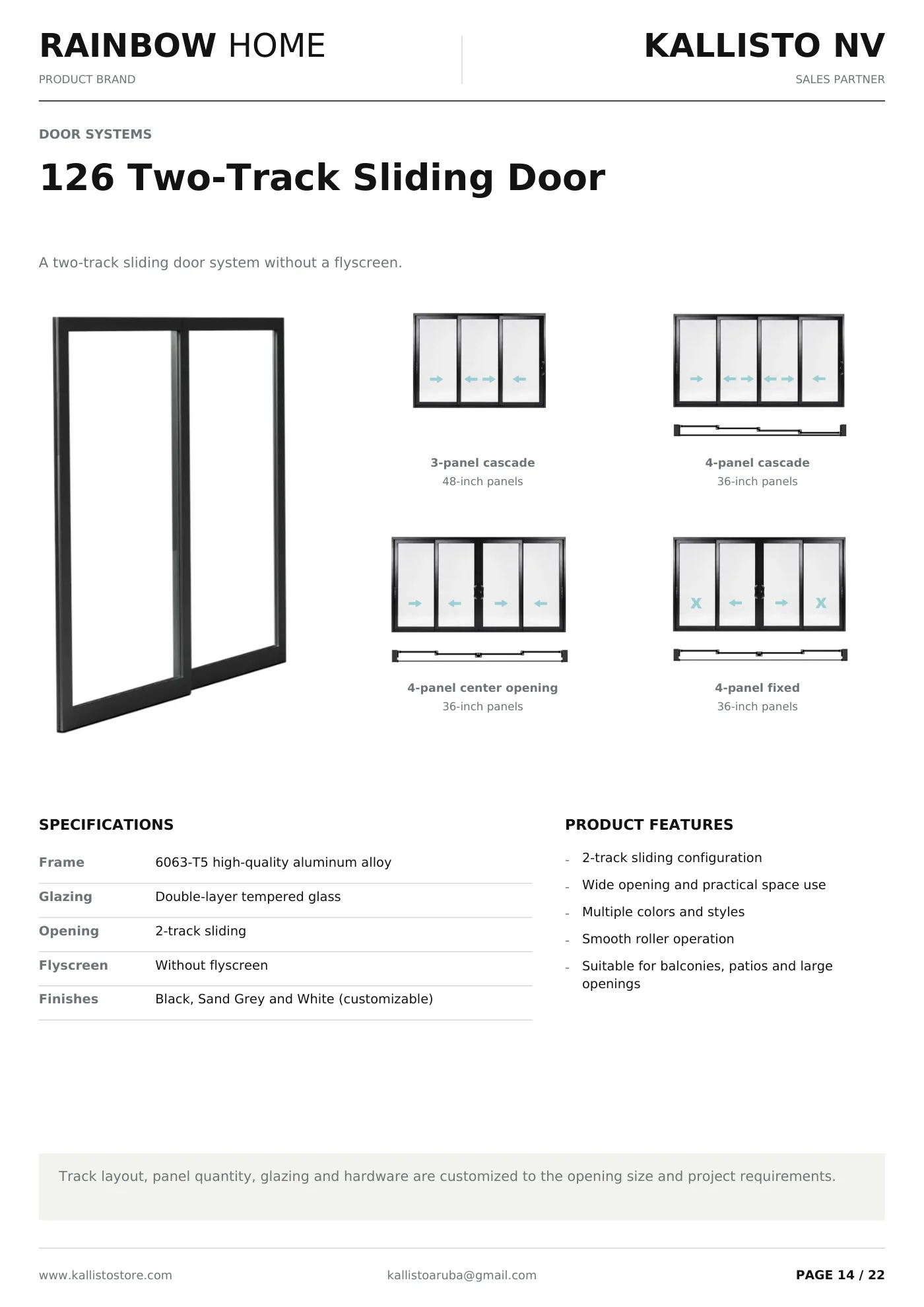 Aluminum Windows & Doors brochure, page 14 of 22