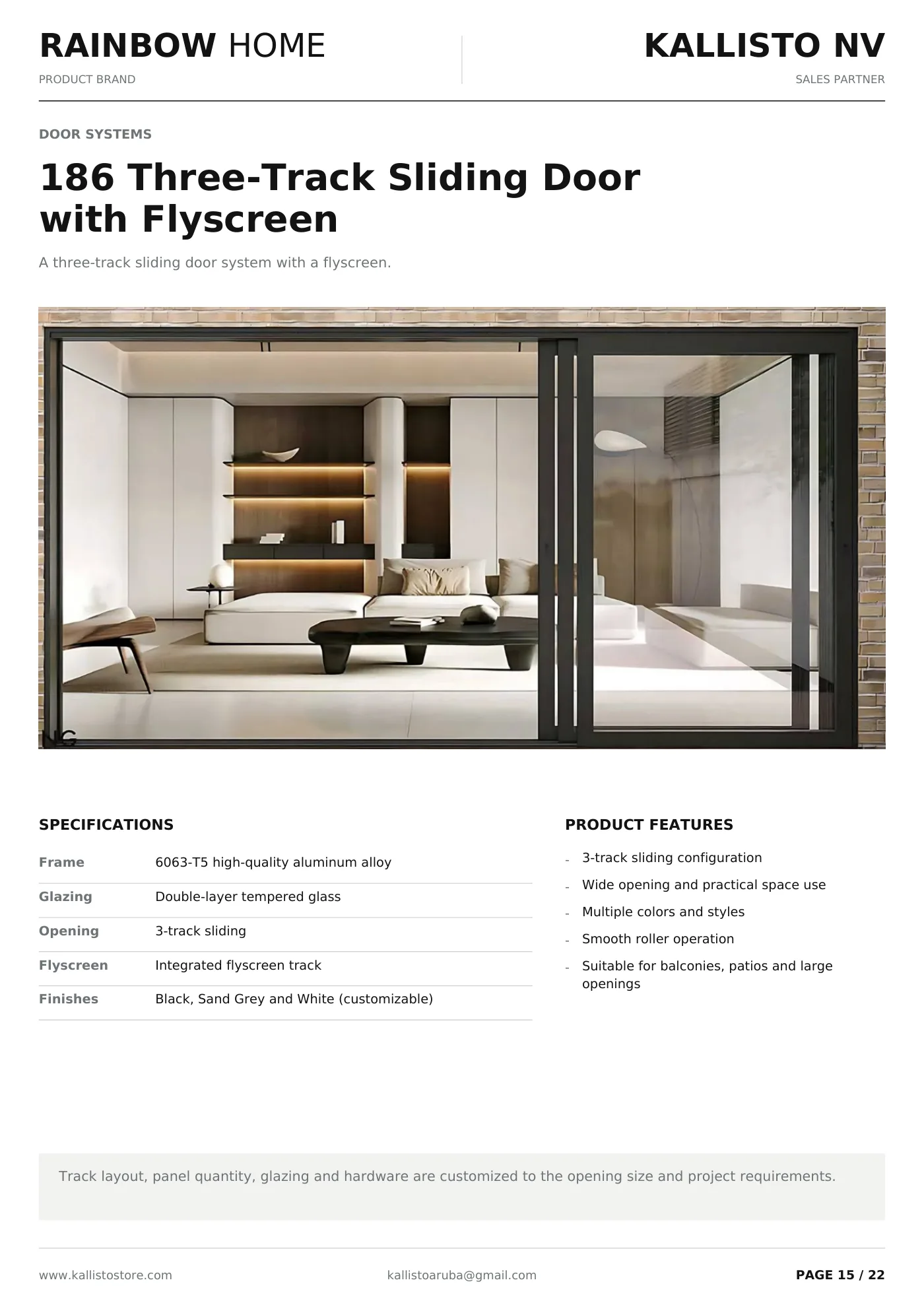 Aluminum Windows & Doors brochure, page 15 of 22