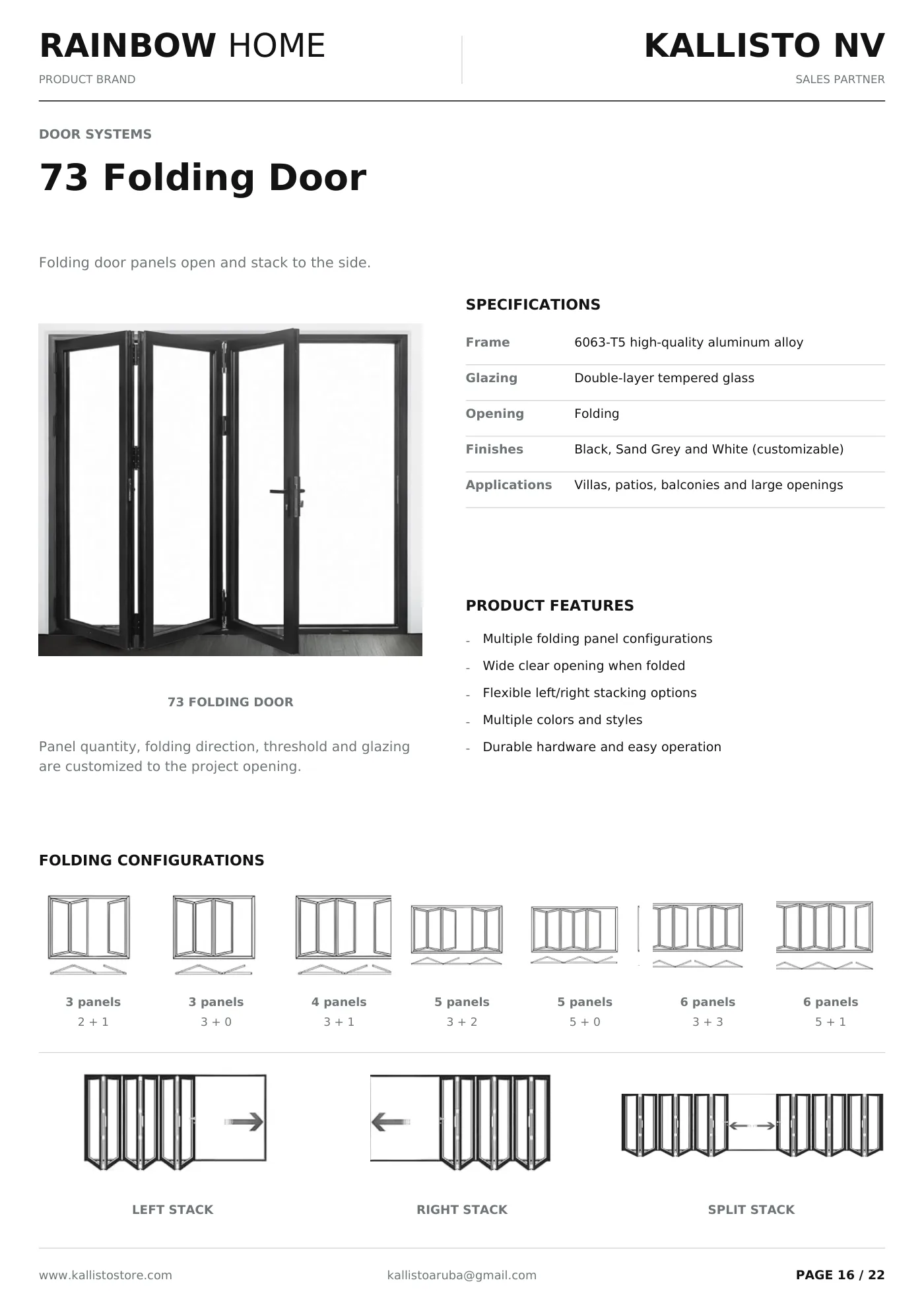 Aluminum Windows & Doors brochure, page 16 of 22
