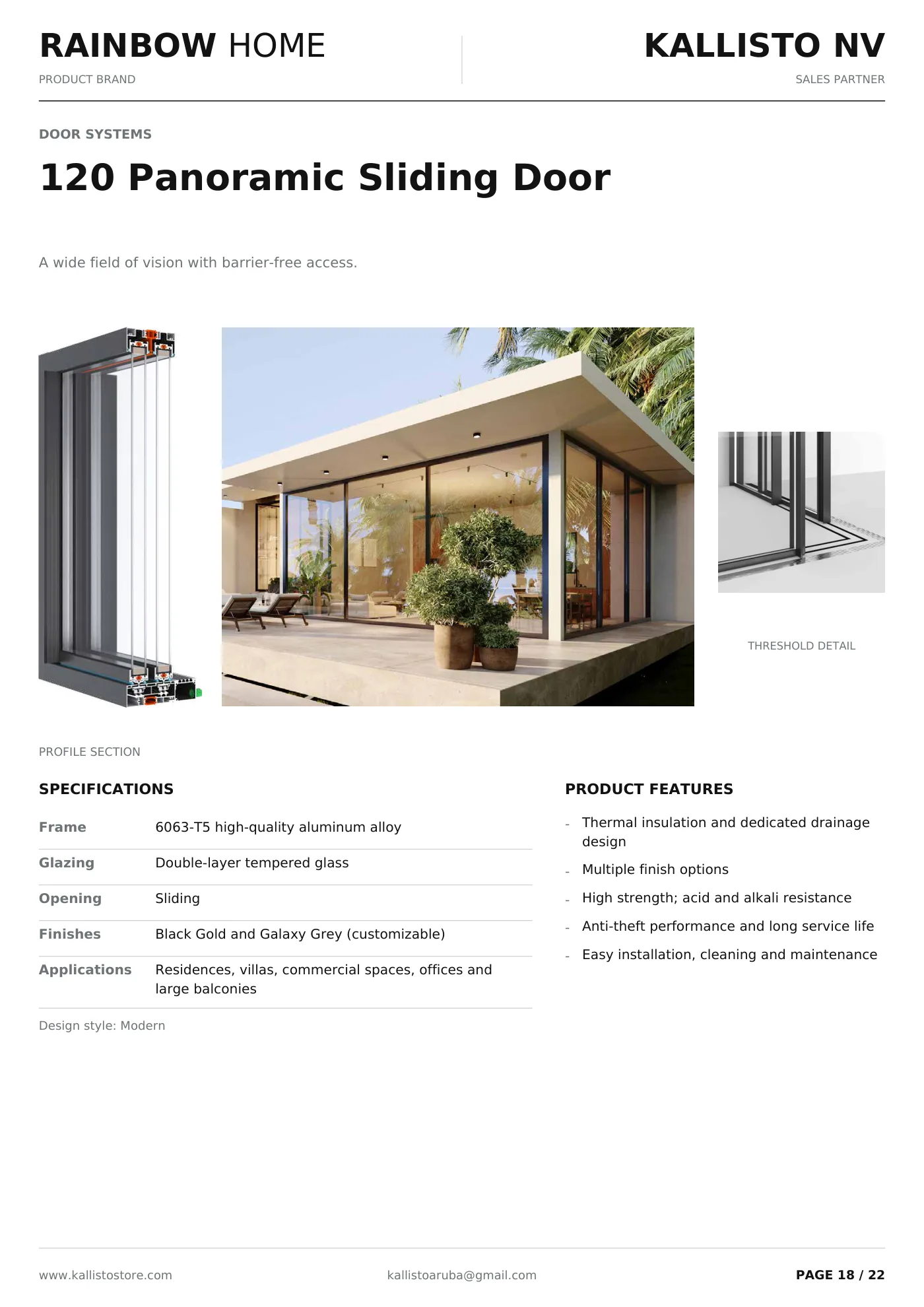 Aluminum Windows & Doors brochure, page 18 of 22